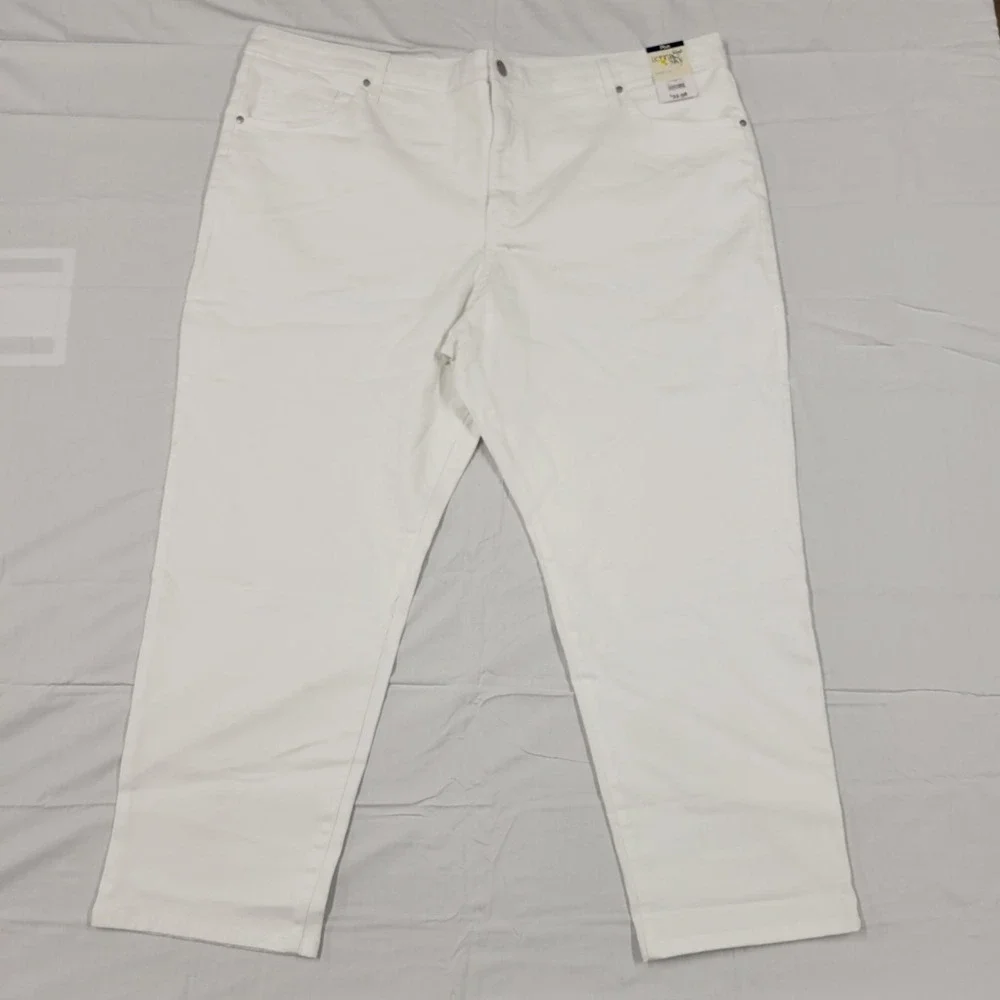 terra & sky white jeans size 26W petite nwt
